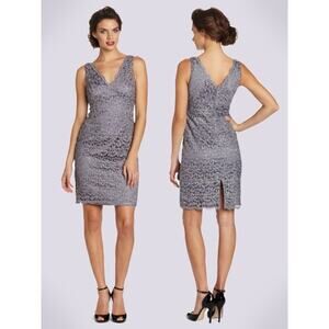 Elegant Gray Lace Dress